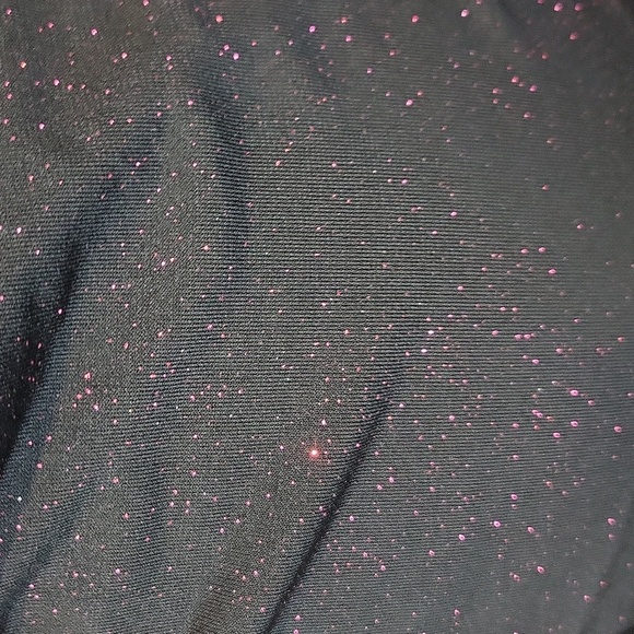 LUCY IN THE SKY Black with Red Sparkle Cowl Neck Ruched Side Strappy Mini Dress - Picture 10 of 13